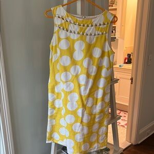 Lilly Pulitzer Yellow and White Polka Dot Dress